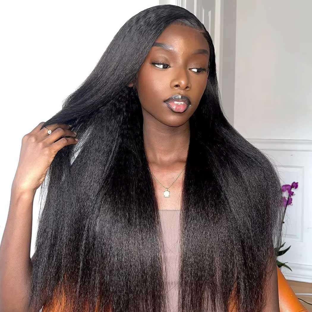 Kinky Straight Bundles Human Hair 20 22 24 Inch Brazilian Virgin Yaki Straight Bundles Human Hair 100% Unprocessed Natural Color for Black Women Visit the Jeekwiss Store