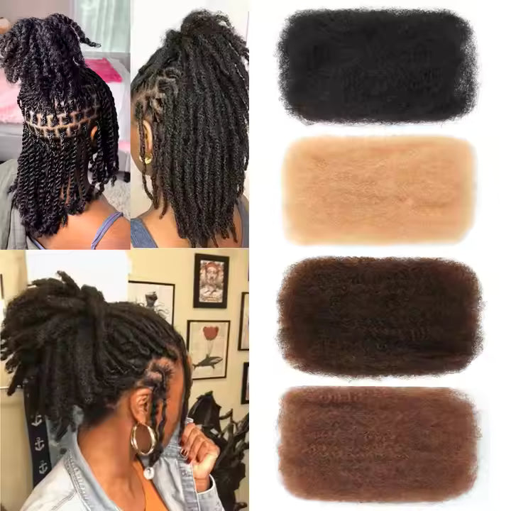 10 inch KAMA Afro Human Hair Extensions Springy Afro Twist Hair Twist Braiding Crochet Hair for Braids/Twists