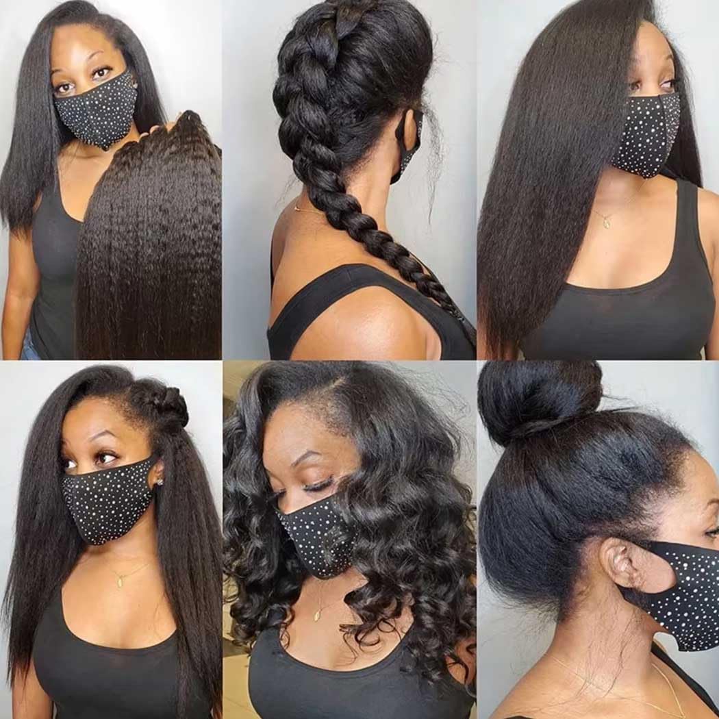 Kinky Straight Bundles Human Hair 20 22 24 Inch Brazilian Virgin Yaki Straight Bundles Human Hair 100% Unprocessed Natural Color for Black Women Visit the Jeekwiss Store