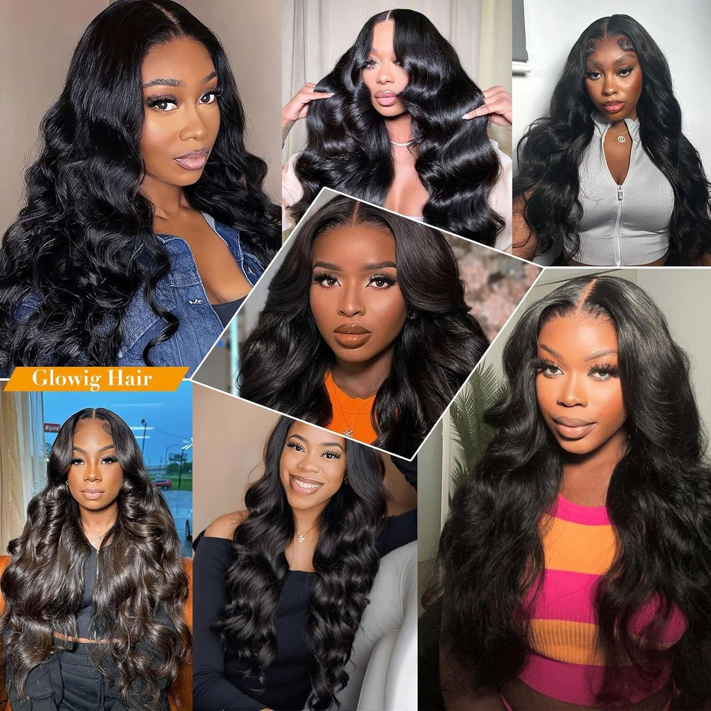 U Part Human Hair Wig Body Wave for Women Brazilian Remy Upart Human Hair Wig Beginner Friendly No Sew in NO Glue Half Wig 180% Density Natural Color 20Inch