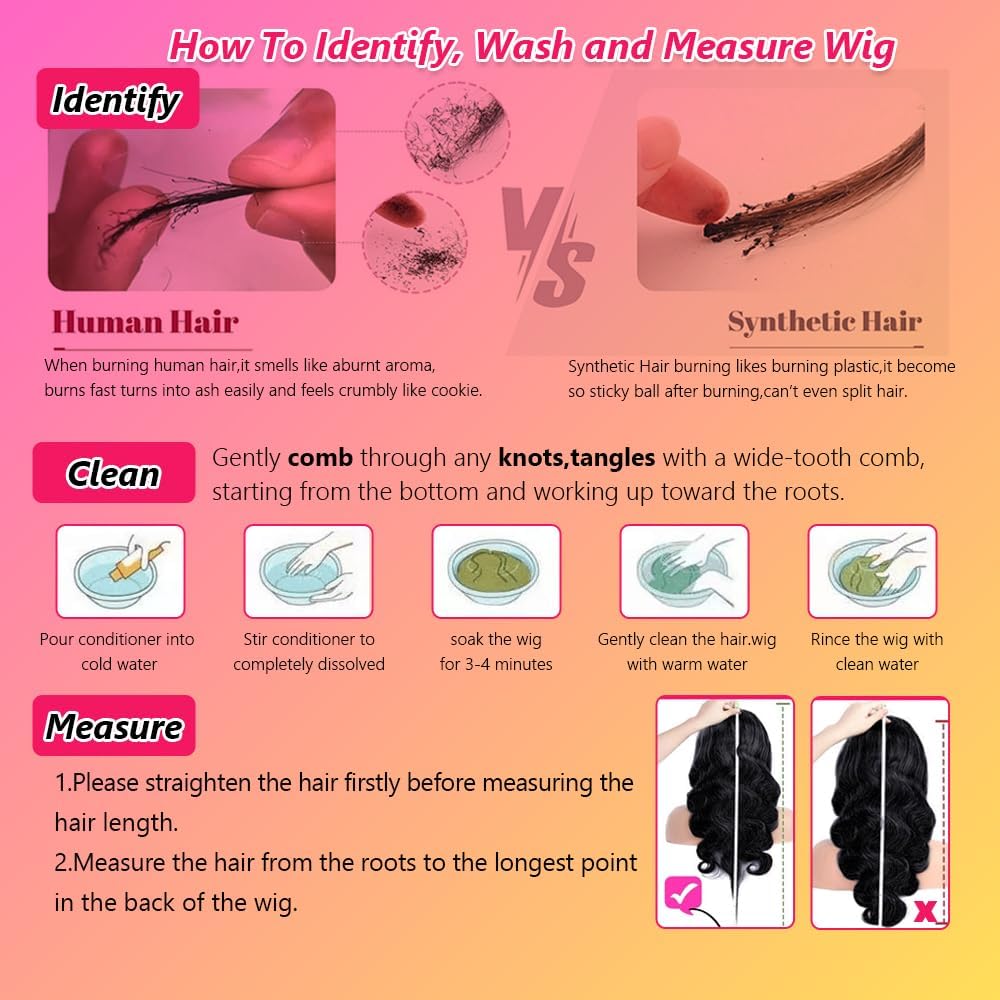 Body Wave Lace Front Wigs Human Hair Pre Plucked 13x4 Lace Front Wigs Human Hair 200% Density Brazilian Virgin Body Wave Wig for Women with Baby Hair 26Inch Natural Black